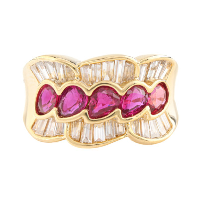 1.47ct Ruby and Diamond Ring