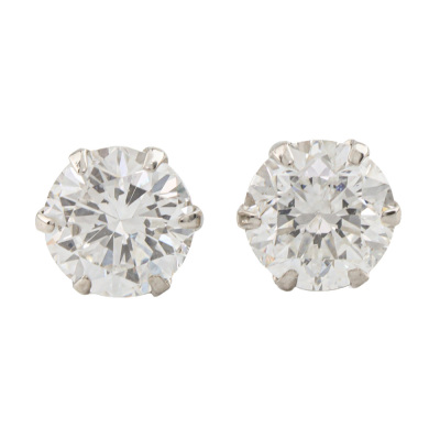 0.99ct Round Diamond Stud Earrings
