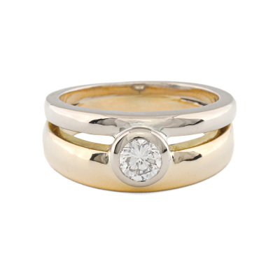 0.42ct Diamond Two-tone Ring