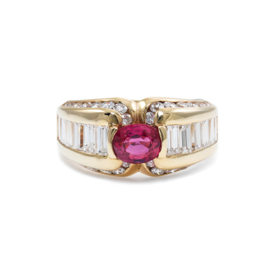 1.75ct Ruby and Diamond Ring
