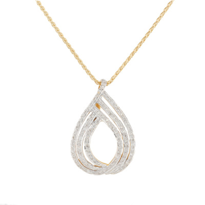 0.95ct Diamond Two-tone Pendant