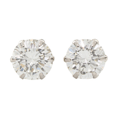 0.86ct Round Diamond Stud Earrings