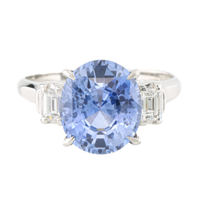 4.95ct Sapphire and Diamond Ring