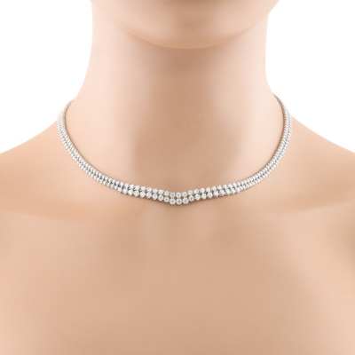 5.00ct Diamond 2 Row Necklace