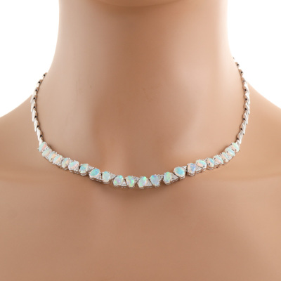 5.94ct Opal and Diamond Necklace