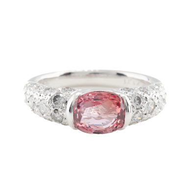 1.71ct Madagascan Sapphire and Diamond Ring