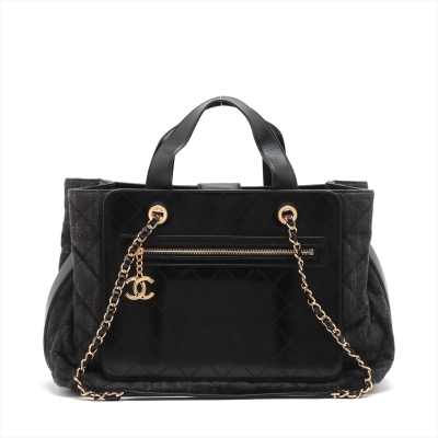 Chanel Denim & Leather Shoulder Bag