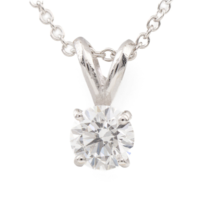0.70ct Diamond Solitaire Pendant GIA D SI1