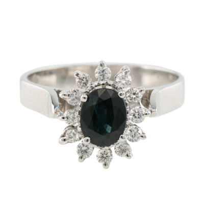 0.60ct Sapphire and Diamond Ring