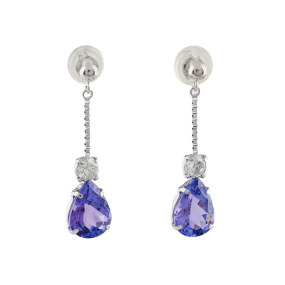 2.00ct Tanzanite and Diamond Earrings