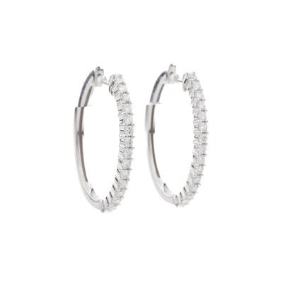 0.64ct Diamond Hoop Earrings