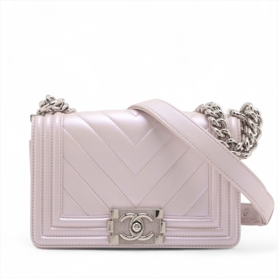 Chanel Boy Small Shoulder Bag Chevron Vstitch