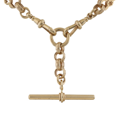 9ct Gold Fob Chain Necklace 53.1g