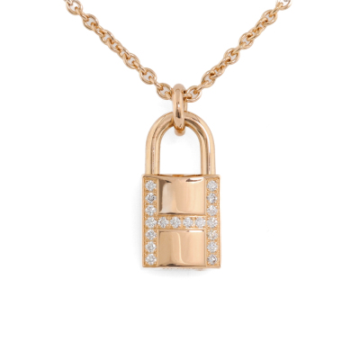 Hermes Kelly Cadenas Diamond Pendant