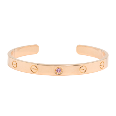Cartier Love Bracelet, 1 Pink Sapphire