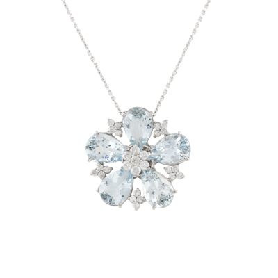 11.59ct Aquamarine and Diamond Pendant
