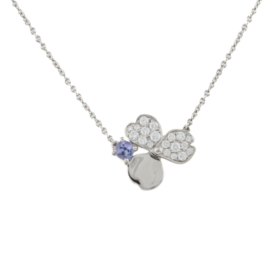 Tiffany & Co Paper Flowers Pendant Tanzanite