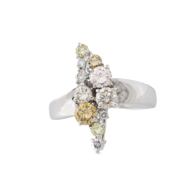 1.17ct Multi Colour Diamond Ring