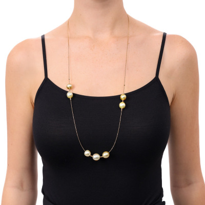 7 Golden South Sea Pearl Gold Necklace