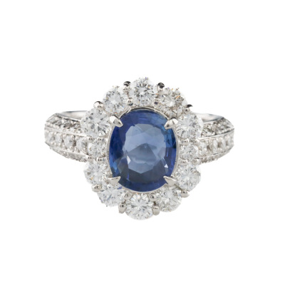 1.93ct Unheated Sri Lankan Sapphire Ring