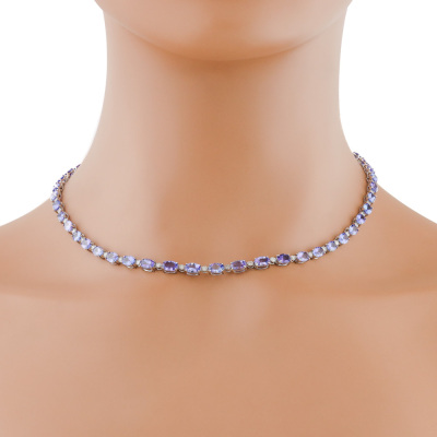 20.09ct Tanzanite and Diamond Necklace