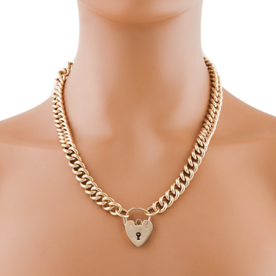 Curb Link Chain Necklace 9ct Gold 79.2g
