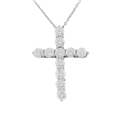 Tiffany & Co Diamond Cross Pendant, Large size