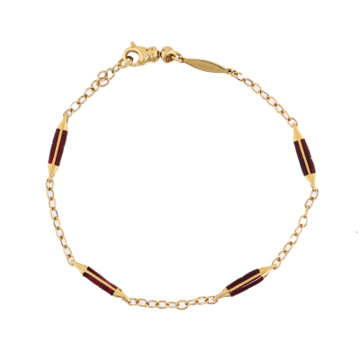 Faberge Red Enamel Bracelet