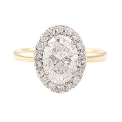 2.03ct Musson Diamond Halo Ring G SI1 GIA