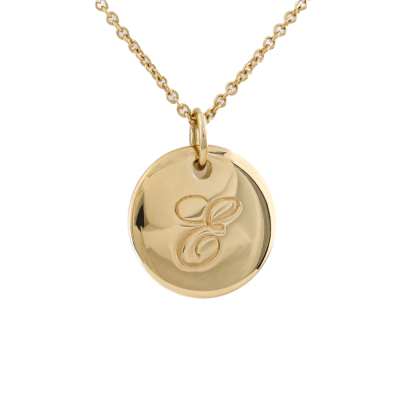 Tiffany & Co Notes Alphabet Disc Charm Pendant