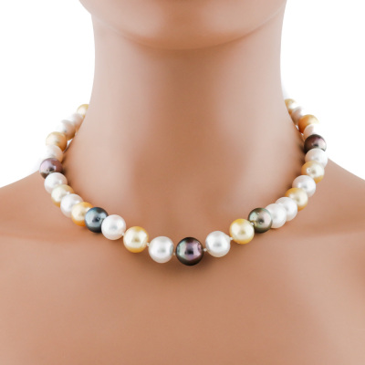13.4-11mm Tahitian & South Sea Pearl Necklace