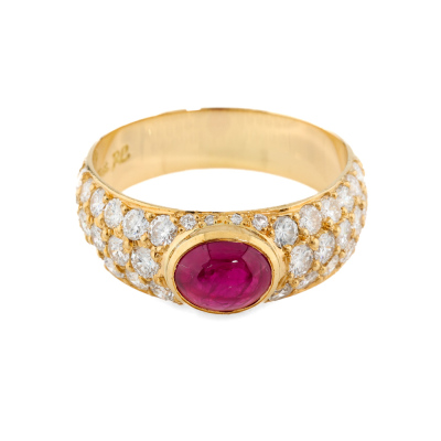 1.25ct Ruby and Diamond Ring