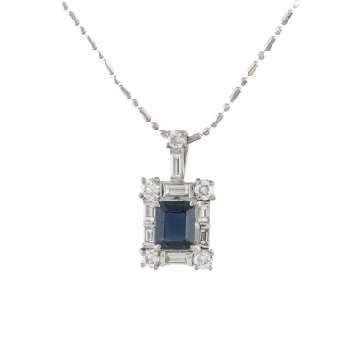 0.77ct Sapphire and Diamond Pendant