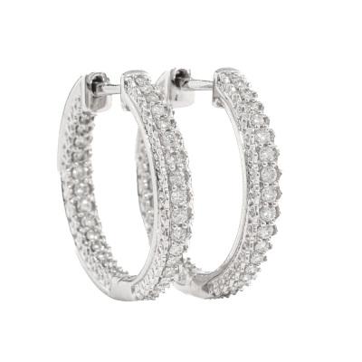 0.52ct Diamond Hoop Earrings