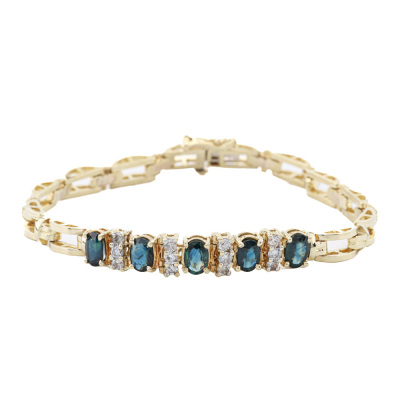 2.00ct Sapphire and Diamond Bracelet