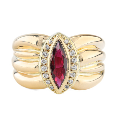 0.60ct Ruby and Diamond Ring