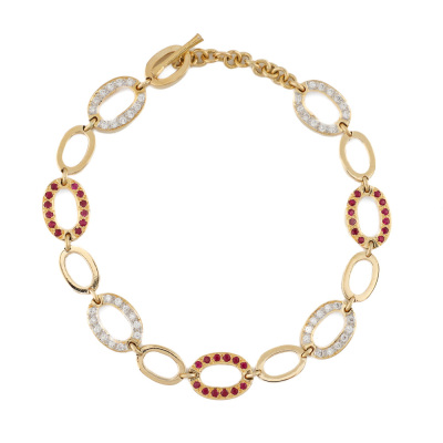 0.36ct Ruby and 0.48ct Diamond Bracelet