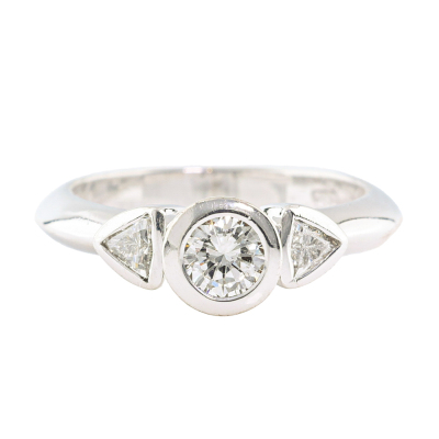 0.45ct Centre Trilogy Engagement Diamond Ring