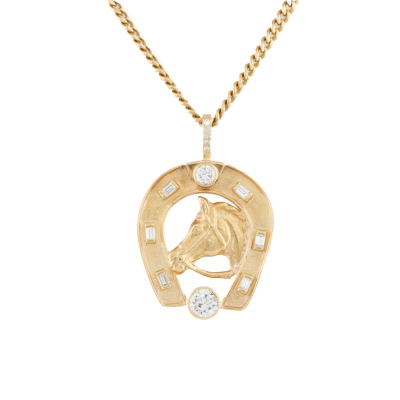 2.19ct Diamond Horseshoe Pendant