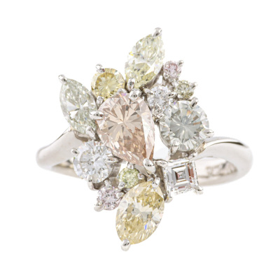 2.65ct Multi Colour Diamond Ring