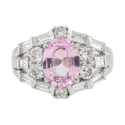 2.03ct Sapphire and Diamond Ring