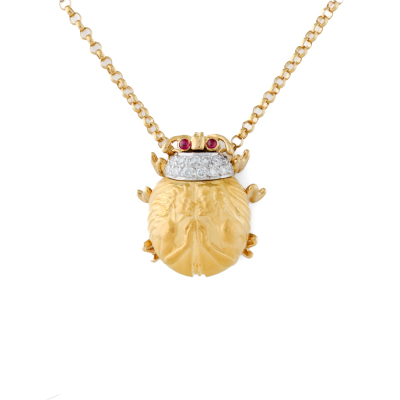 Carrera Y Carrera Scarab Beetle Pendant