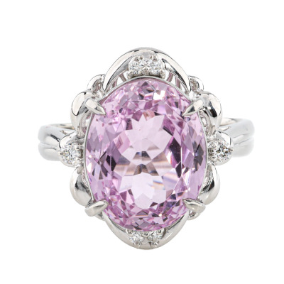 9.91ct Kunzite and Diamond Ring