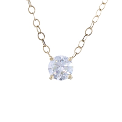0.50ct Diamond Solitaire Pendant GIA E SI1