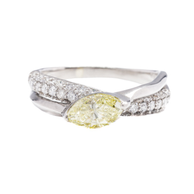 1.20ct Fancy Yellow Diamond Ring