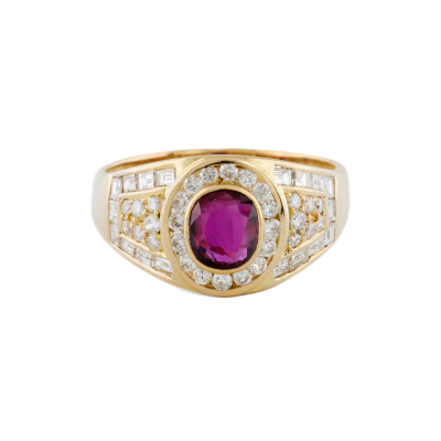 0.60ct Ruby and Diamond Ring