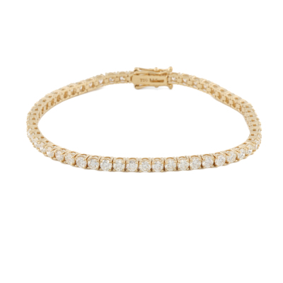 7.61ct Round Diamond Tennis Bracelet