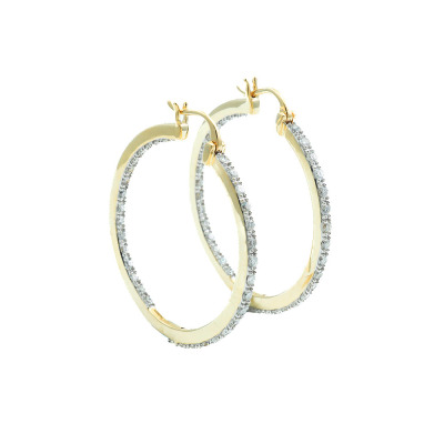 1.48ct Diamond Hoop Earrings