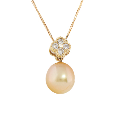 9.5mm Golden South Sea Pearl pendant