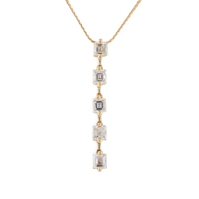 0.85ct 5 Caree Cut Diamond Pendant